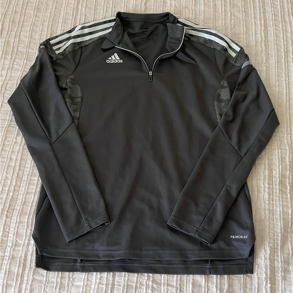 Women’s Adidas Gray and White Performance Jacket